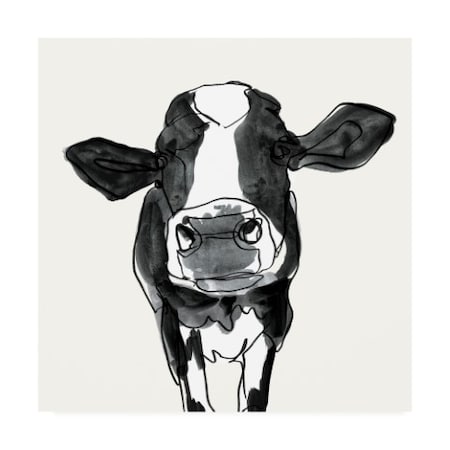 Victoria Borges 'Cow Contour III' Canvas Art,35x35